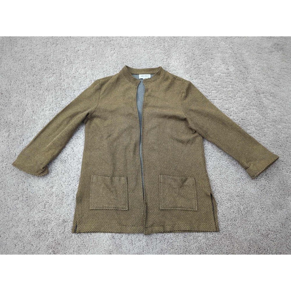 Vintage Anthony Richards Jacket Women 16 Tweed Open Front 3/4 Sleeve Made in USA
